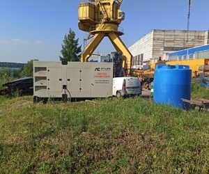 Испытание портального крана в г. Шлиссельбург. ДЭС 218кВт